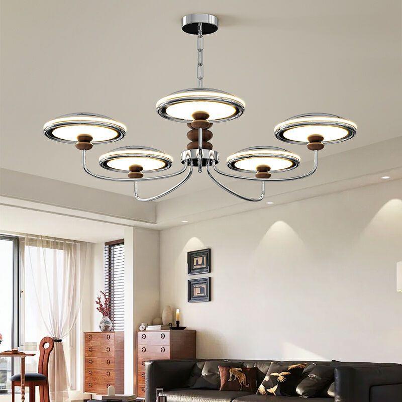 法式奶油风客厅吊灯现代简约设计师中古星轨餐厅卧室大厅复古灯具