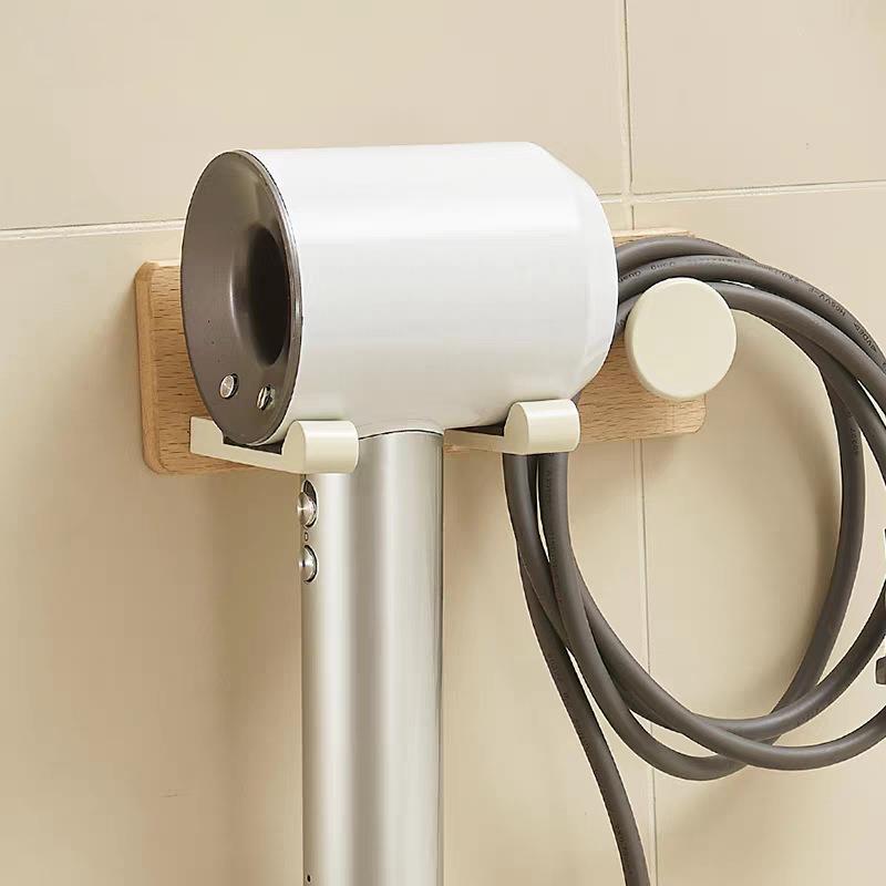 胡桃木电吹风置物架子免打孔卫生间风筒壁挂支架吹风机收纳挂架