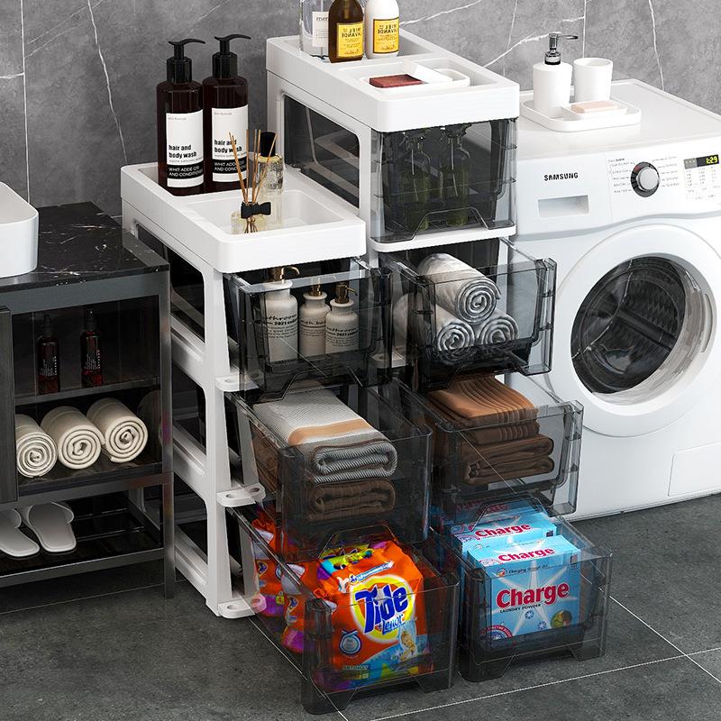 18cm夹缝收纳柜塑料卫生间超窄储物柜厨房缝隙置物架抽屉式塑料柜