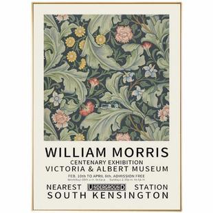 A5L现代装 威廉莫里斯艺术壁画卧室客厅餐厅挂画沙发 饰画抽象风格