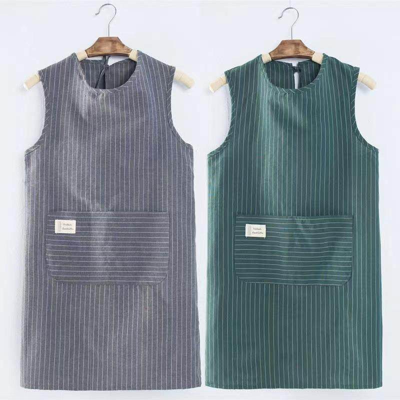 纯棉围裙无袖罩衣厨房家用成人坎肩拉链兜时尚耐脏外穿上班工作服,家庭/个人清洁工具,围裙套装,淘宝优惠券,粉丝福利购,淘宝优惠卷