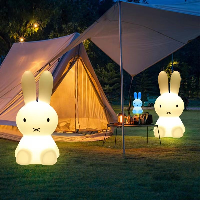 网红兔子灯太阳能户外民s宿景观灯广场庭院氛围草坪灯花园卧室装