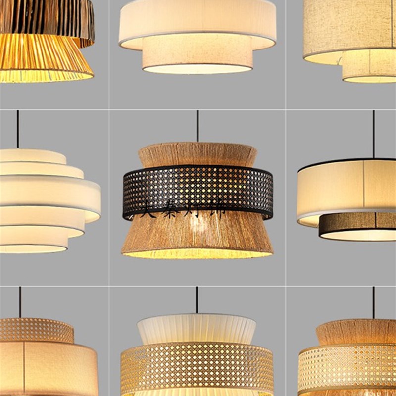 日式侘寂风麻绳吊灯n禅意茶室民宿覆古工业风餐厅中古风饭店吊灯