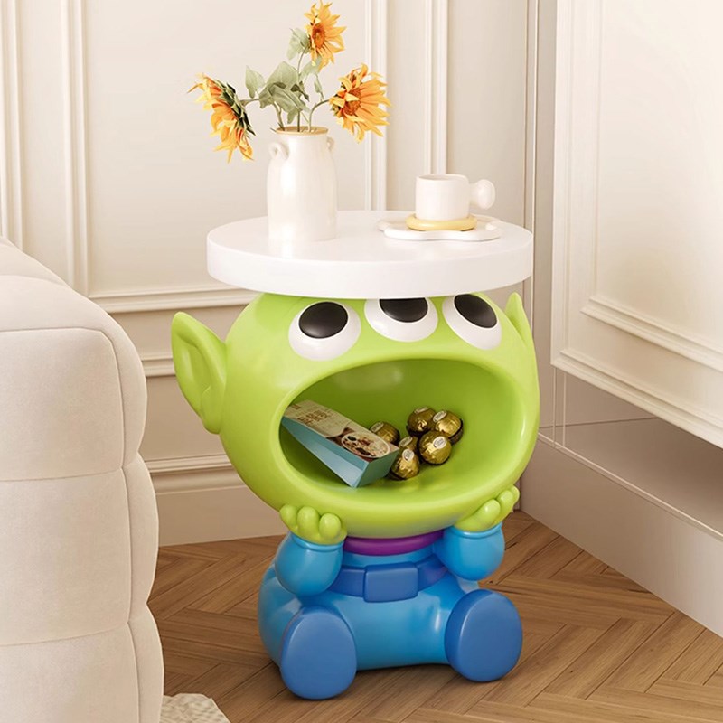 呆萌三眼仔客厅茶几落地摆u件床头沙发边几装饰品收纳乔迁新居礼