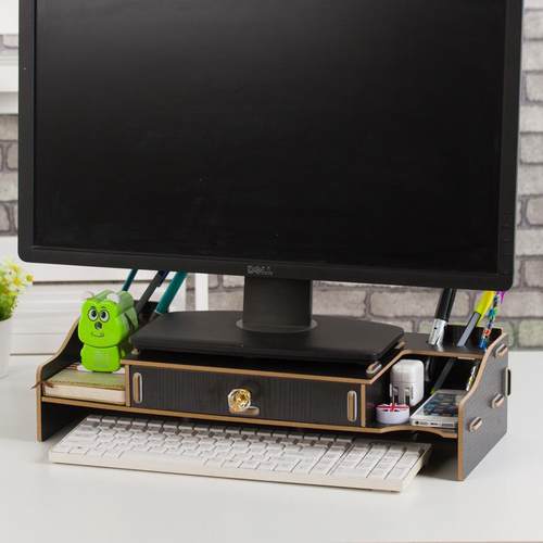 液晶显示器增高架木质 键盘架 桌面收纳架置物架