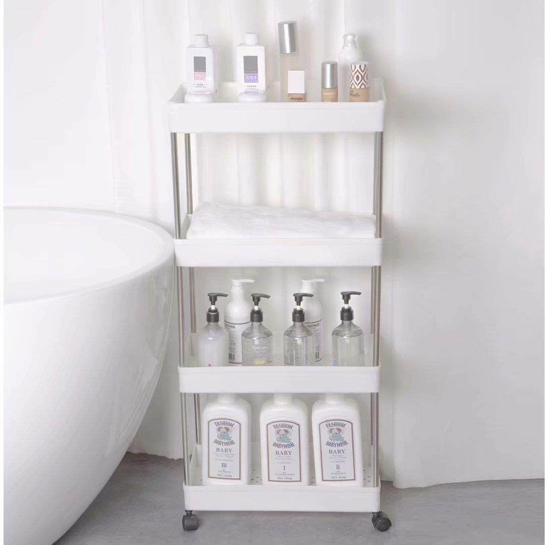 落地式小推车置物架厨房窄柜整理架子客厅卫生间浴室夹缝收纳架子