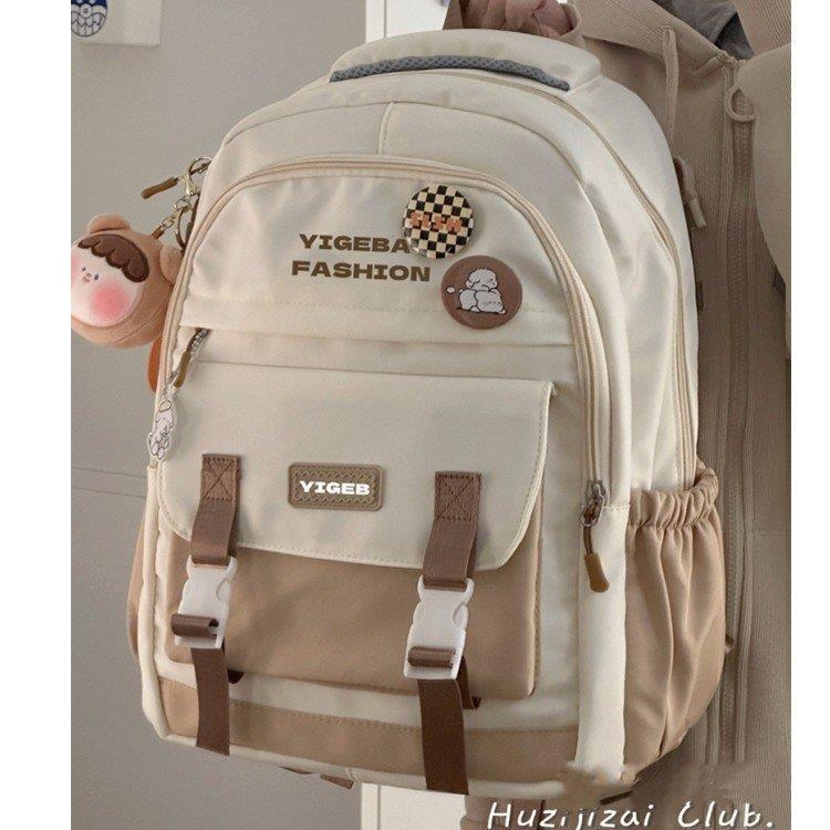 森系ins风潮流情侣校园双肩背包韩版潮酷日常中学生女大学生书包