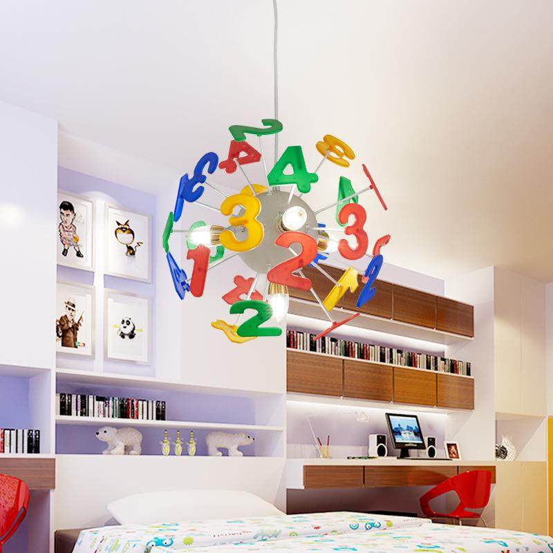 数字字母卡通创意吊灯男孩女孩儿童房灯饰母婴店早教中心幼儿园灯,家装灯饰光源,智能吊灯,淘宝优惠券,粉丝福利购,淘宝优惠卷