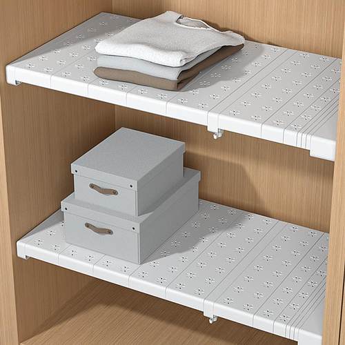 衣柜收纳分层隔板柜子分层架橱柜衣橱隔层伸缩隔断置物架鞋柜架子