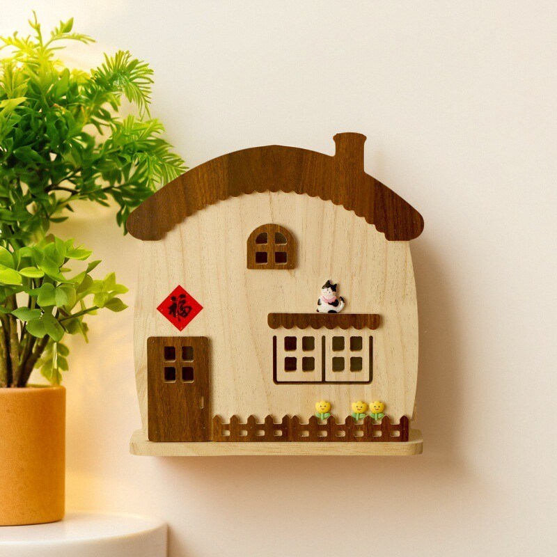 免打孔实木d壁挂上墙多媒体信息遮挡装饰箱插座头面板墙洞凸起遮