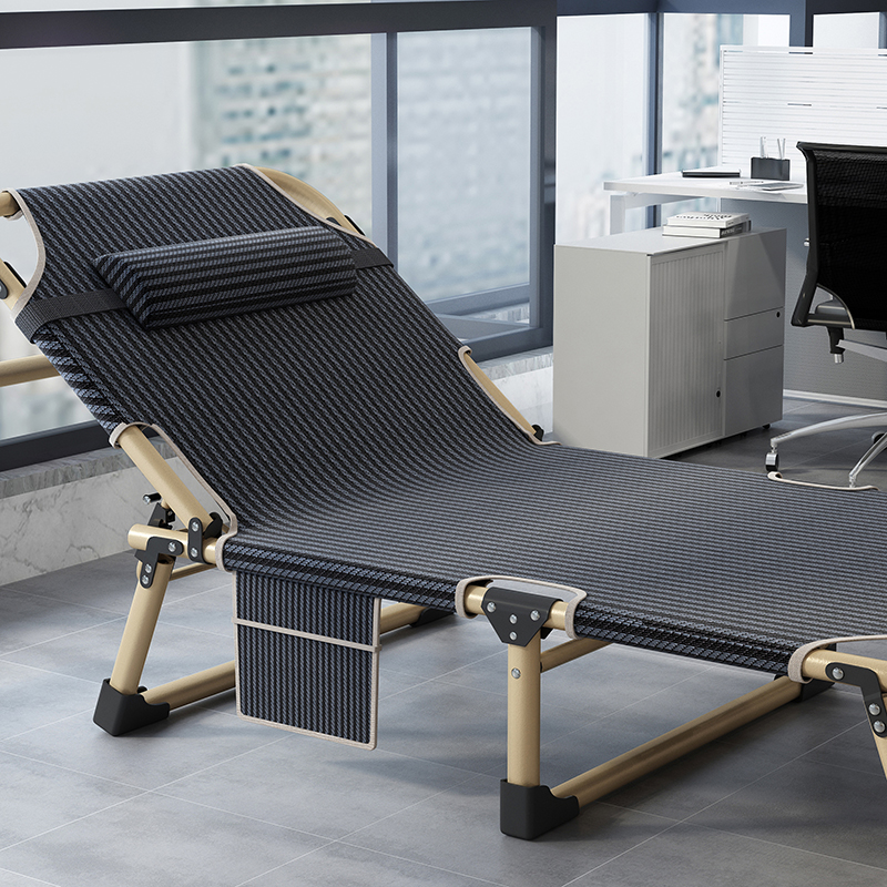 折叠床单人躺椅午休床办公室午睡床E家用神器便携行军床简易床陪