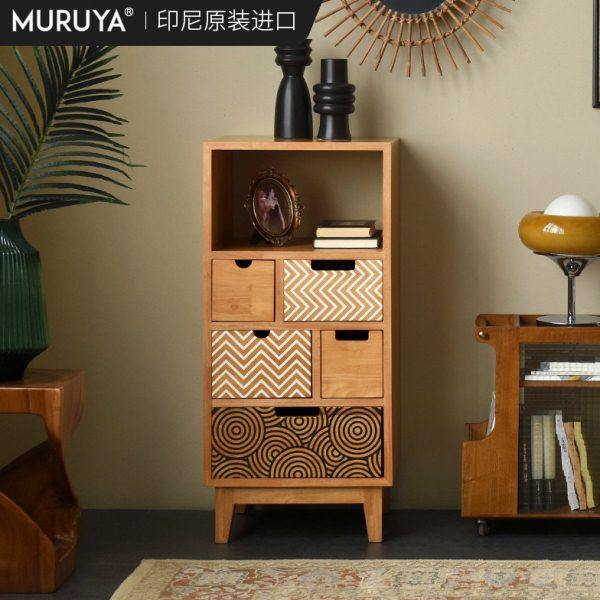 慕芮雅斗柜北欧抽屉收纳储物柜客厅卧室小户型简约复古实木五斗柜,住宅家具,斗柜,淘宝优惠券,粉丝福利购,淘宝优惠卷