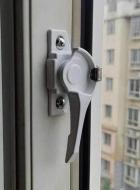 828月牙锁白色推拉门窗搭扣锁 移门移窗锁钩塑钢窗户锁扣铝合金.