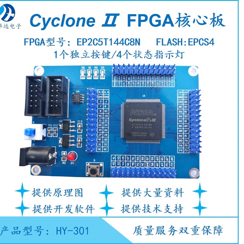 Altera eCyclone2 CycloneII EP2C5T144C8N FPGA开发板核心板电赛