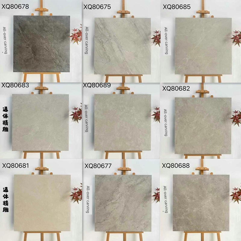 灰色古董砖800X80r0客厅防滑地砖水泥砖复古砖连锁店地砖瓷砖