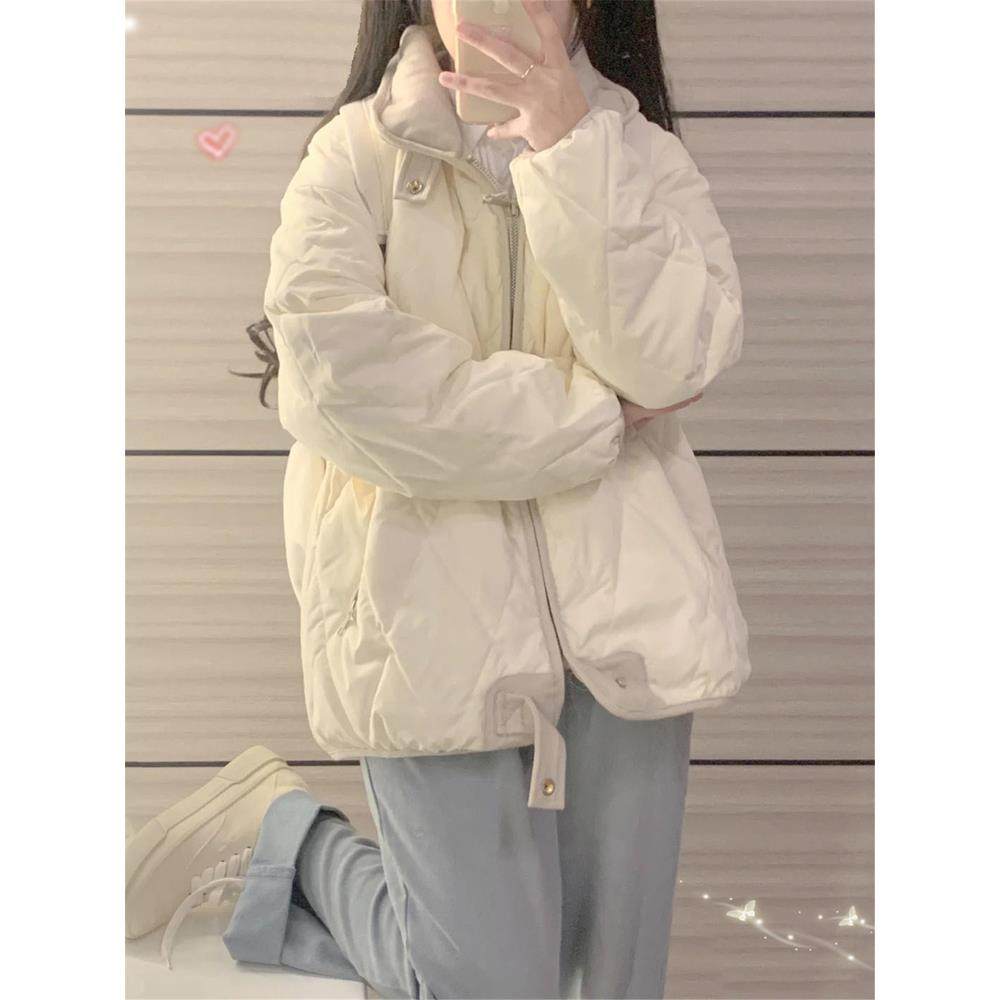 菱格羽绒服女冬季小个子洋气轻薄羽绒服