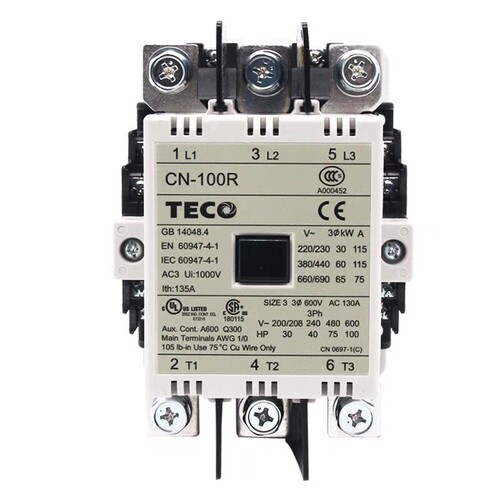 正品台安TECO东元交流接触器CN-100 100A  110v 220v 380v