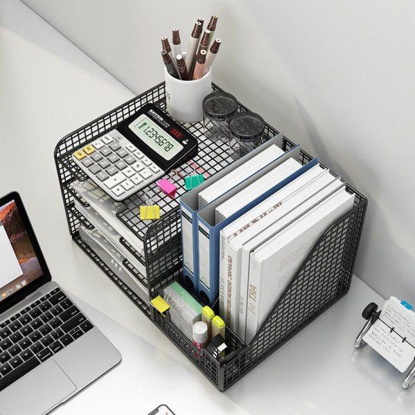 公桌收纳置物架文件收纳盒公用品文件架桌面书架多层大容量文,收纳整理,书桌收纳置物架,淘宝优惠券,粉丝福利购,淘宝优惠卷