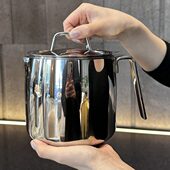 出德国 猪油罐316不锈钢油壶家用过滤油渣壶带盖网滤油神器