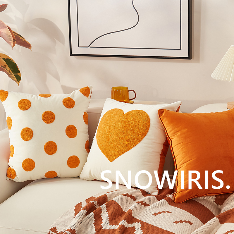 沙发靠垫北欧圆点腰靠垫客厅y样板房靠背垫轻奢床头靠枕简约抱枕