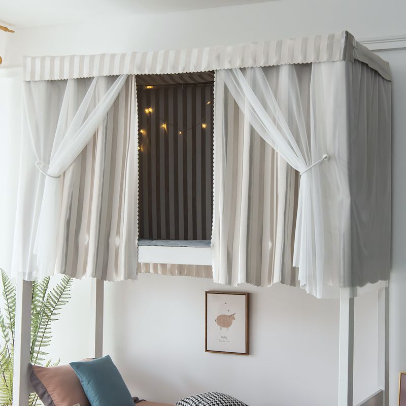 女大学生牀帘物理加厚牀幔寝室遮光宿舍上铺下铺简约下.桌遮挡帘