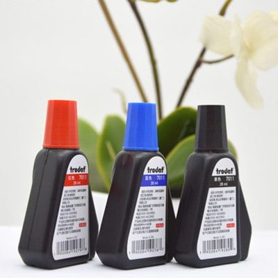 卓达回墨印油红色补充印油墨水性印油7011翻斗章印油蓝黑绿紫色