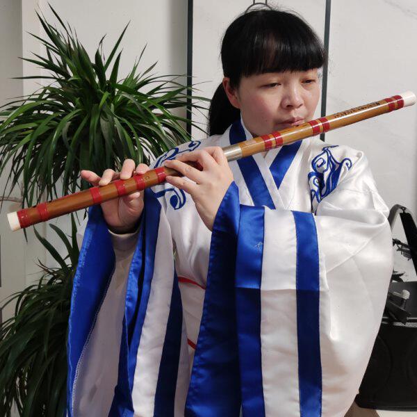 欧特海紫竹素笛学生笛子乐器初学晋级竹笛专业苦竹两节演奏横笛