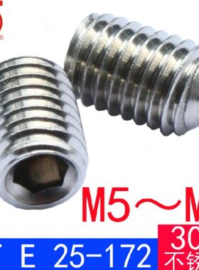 NF E 25-172（304不锈钢）内六角锥端紧定螺钉（M5M6）