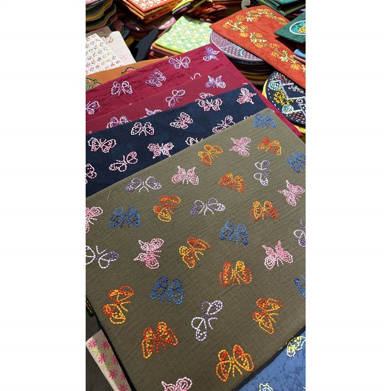 叶子纯手工刺f绣茶席茶垫茶壶隔热垫刺子绣布艺茶席葫芦茶席可定