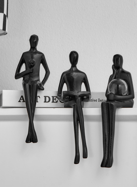 轻奢风坐姿艺术人物摆件轻奢高档B软装高级感客厅电视柜酒柜装饰