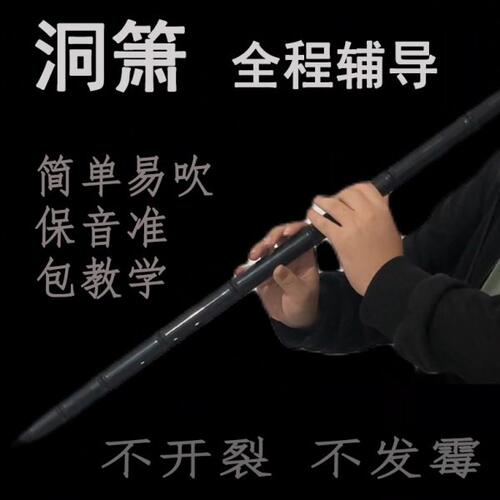 洞箫乐器仿玉树脂白色初学入门不开裂F古风八孔G调萧水管黑色长笛
