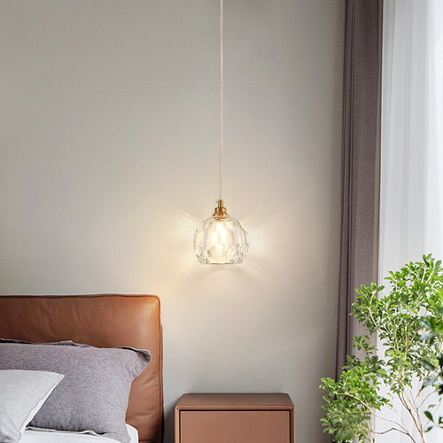 轻奢床头小吊灯高级感卧室主卧新D款水晶灯简约现代创意意式风