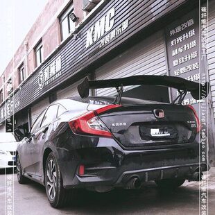 适用本田十代思域碳纤维尾翼CIVIC GT大尾翼定风翼扰流板 FK7改装