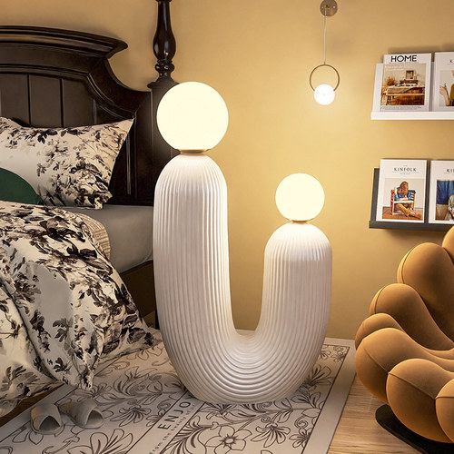 欧式轻奢简约落地台灯q摆件高级氛围感客厅沙发电视柜旁卧室床头