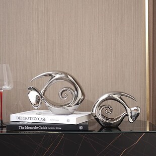 现代轻奢高档酒柜陶瓷摆件创意客厅电视柜玄关样板房间家居装 饰品