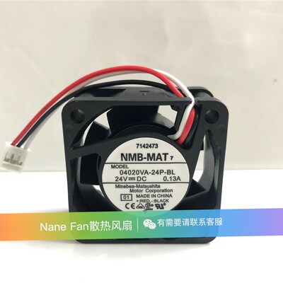 全新NMB 04020VA-24P-BL 24V0.13A 4020安川7系变频器驱动风扇4CM