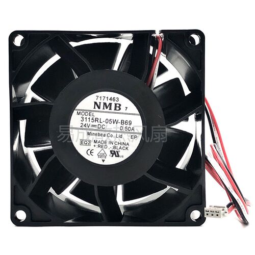 NMB 3115RL-05W-B69 24V DC 0.50A 8038 变频器美蓓亚散热风扇
