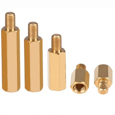 单头六角铜柱铜螺柱M3+6*7x9x11x13x14x15x17x19x21x23x24x26x27