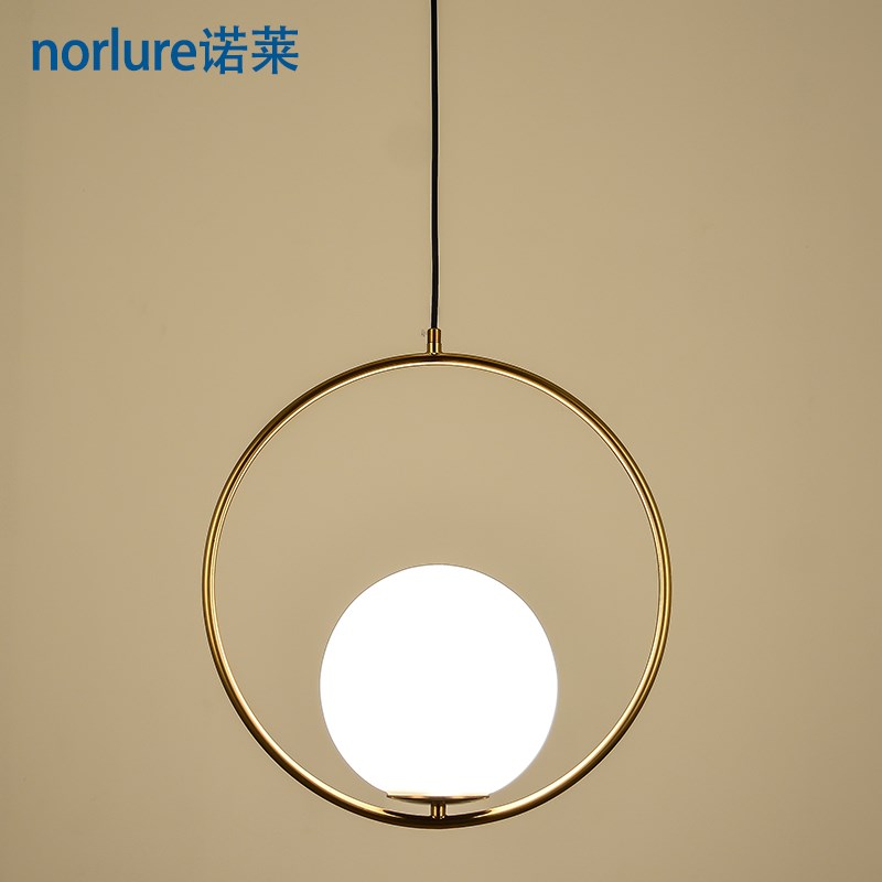 北欧卧室床头吊j灯酒吧个性创意餐厅客厅门厅玄关月亮球形阳台吊