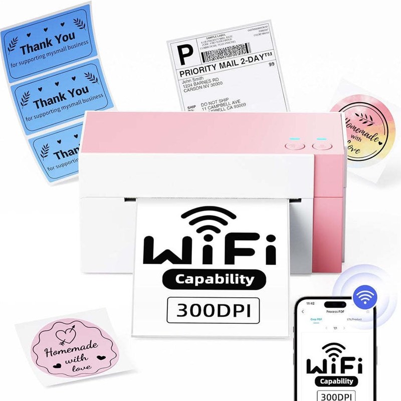 Phomecmo 344热敏无线WiFi连接高清快递电子面单打印机条码标签机