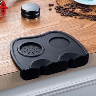 咖啡压粉垫吧台防滑转角垫51/58mm压粉锤垫咖啡机手柄硅胶垫底座