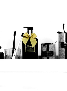 轻奢样板房间卫生间香o薰摆件组合洗手间白色托盘酒店浴室软装饰