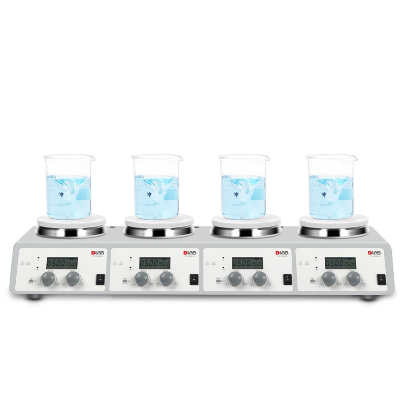 DLAB北京大龙MS-H340-S4陶E瓷涂层盘面加热型四通道磁力搅拌器
