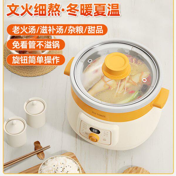 天际定时煲汤煮粥神器陶瓷家用小型电炖锅慢1一2人3L多功能全自动