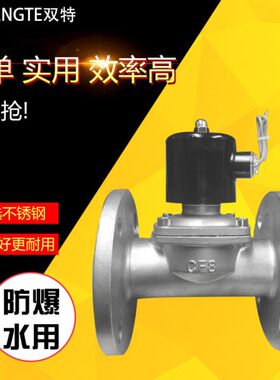 法兰电磁阀DF304不锈钢法兰电磁阀i220V 24V DN15/20/25/32/40/50