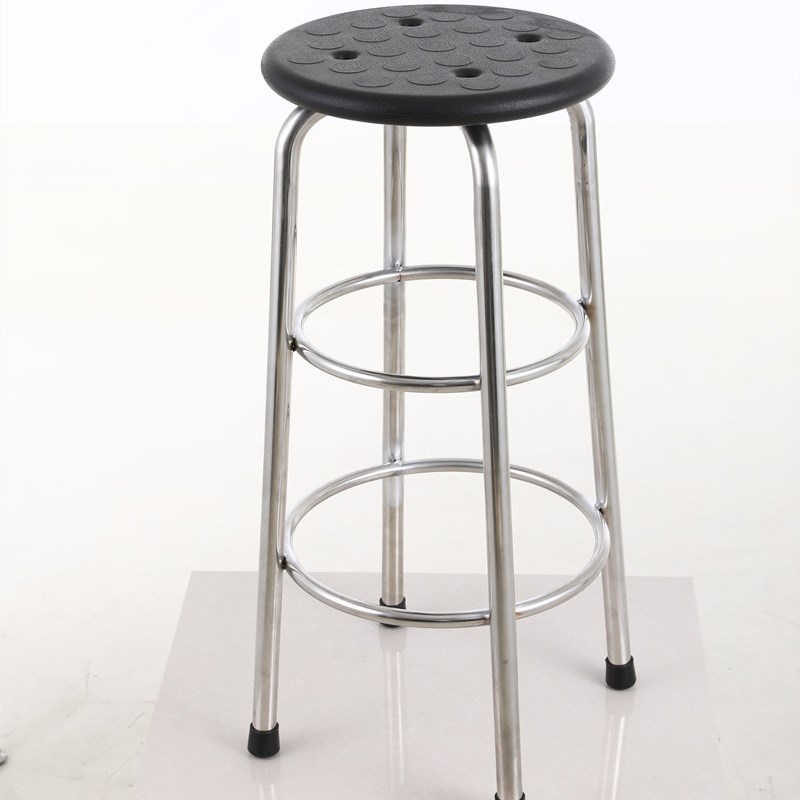 不锈钢凳子无尘实验圆凳r餐椅加厚PU防静电椅子车间工作小圆凳家