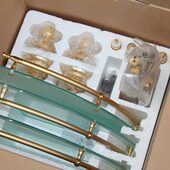 利事达加厚玻璃角架三角架 浴室置物架卫生间转角架单层