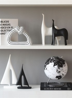 现代艺术高级感办公室地球仪书房家居装饰品摆设W酒柜展示高档