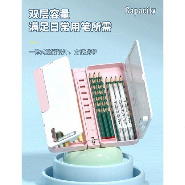 阅读书架笔盒带白板擦多功能双层文具盒小学生女孩铅笔盒,文具电教/文化用品/商务用品,文具盒,淘宝优惠券,粉丝福利购,淘宝优惠卷