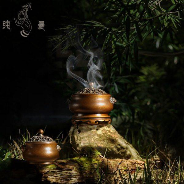 庆松堂苏工铜炉名家胡庆松制纯铜狮耳熏炉复古手工炉檀香盘香熏香,家居饰品,香薰炉,淘宝优惠券,粉丝福利购,淘宝优惠卷